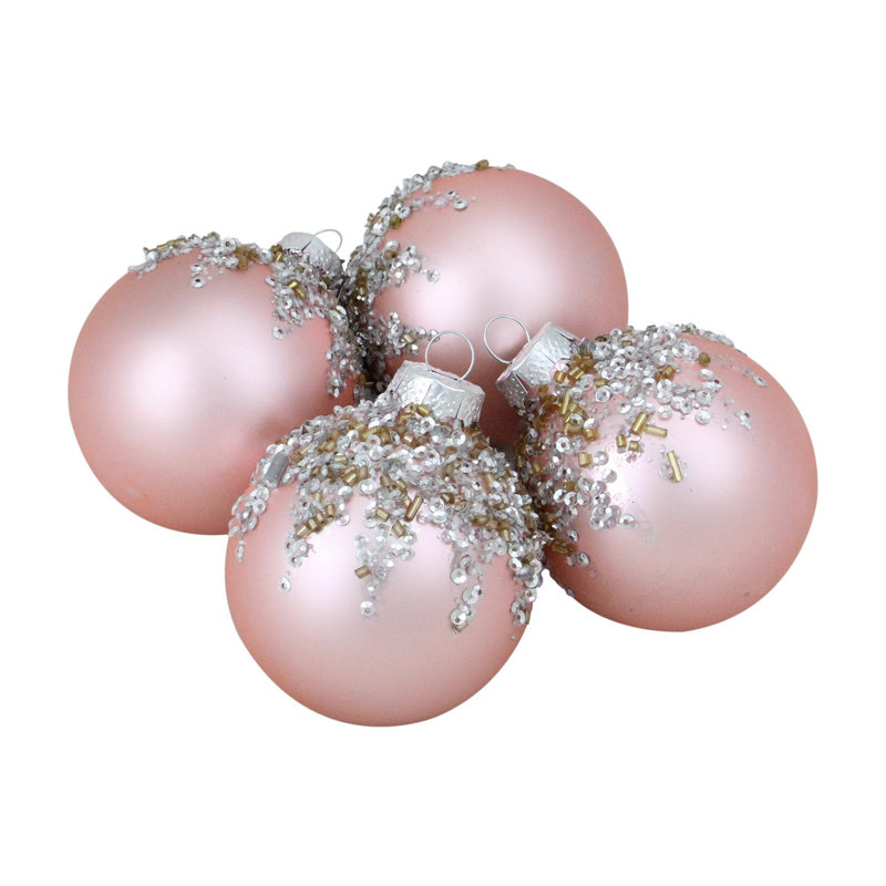 Light Pink Christmas Ball Ornaments 